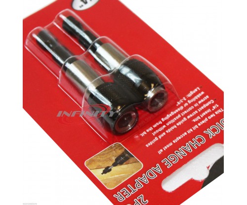2PC QUICK CHANGE SNAP HEX DRIVER ADAPTER MAGNETIC SCREWDRIVER EXTENSION BIT